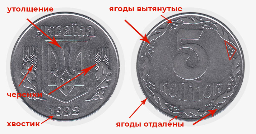 5 копеек 1992 г. 1.1АВм.